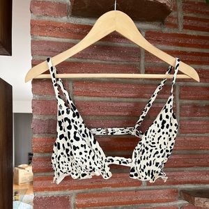 Leopard Print Bikini Top